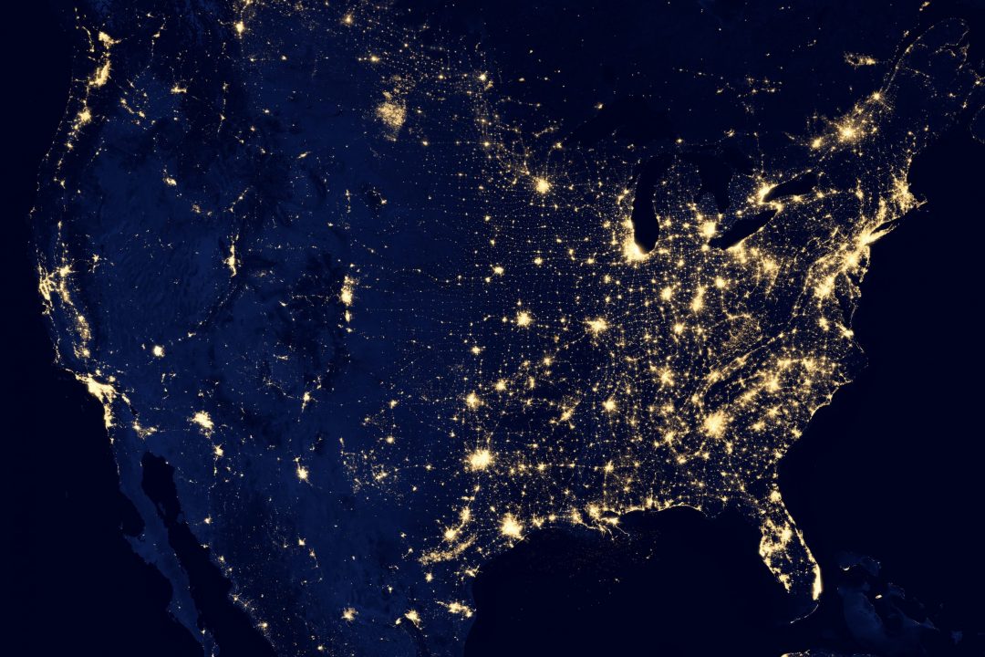 USA night aerial