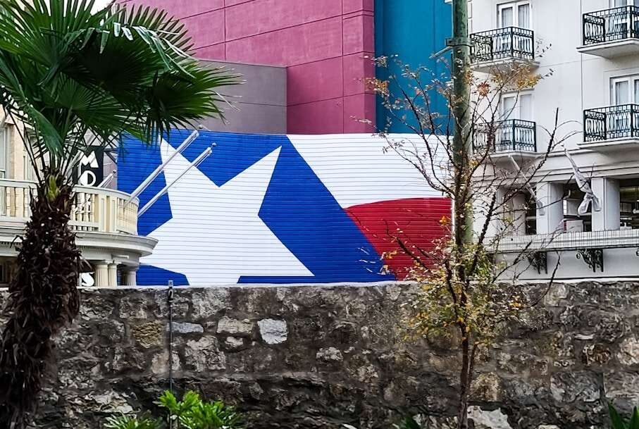 white and blue concrete building